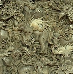 「ヌーの大群」アフリカ絵画風にデザインしてみました。